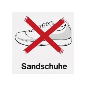 Bitte nicht mit Sandschuhen in der Halle spielen